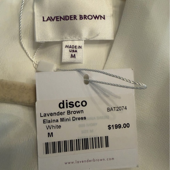 Lavender Brown Elaina Mini Dress - White Size Medium NWT - Picture 8 of 9